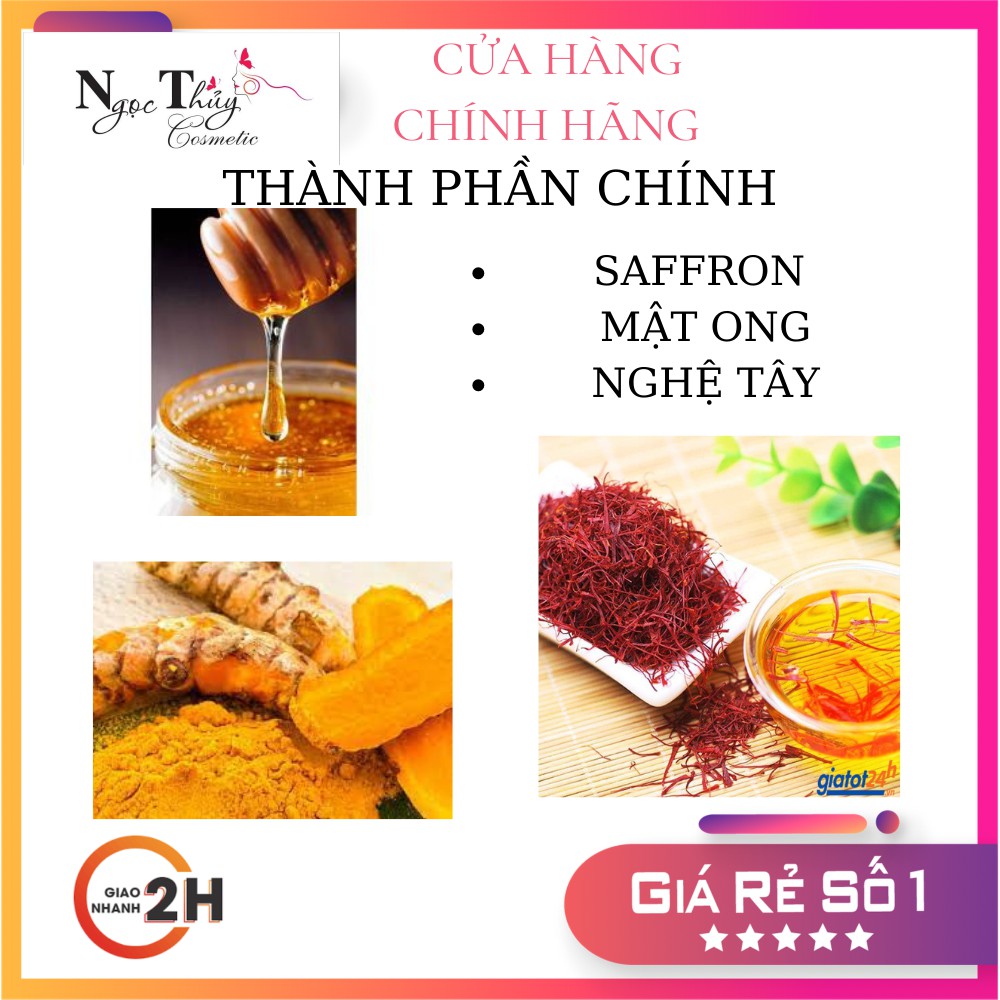 (CHÍNH HÃNG - NEW) Sữa rửa mặt Gel Saffron kết hợp tinh chất nghệ tươi và mật ong 100ml