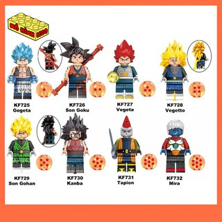 Đồ chơi lắp ráp lego giá rẻ Korf mô hình minifigues Dragon ball - 7 viên ngọc rồng nhân vật Son Goku, Son Gohan, Vegeta.
