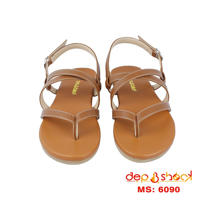 Sandal nữ đế bệt quai chéo xỏ ngón có size lớn 41 42 43 MS 6039