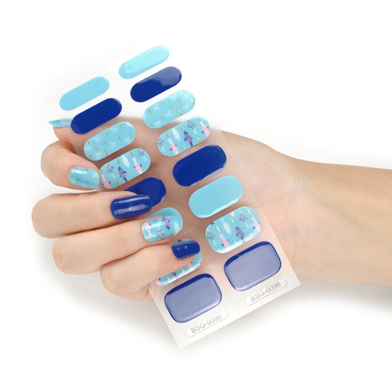 Miếng Dán Gel Bán Nguyệt Trang Trí Móng Tay Toàn Diện Cho Nữ