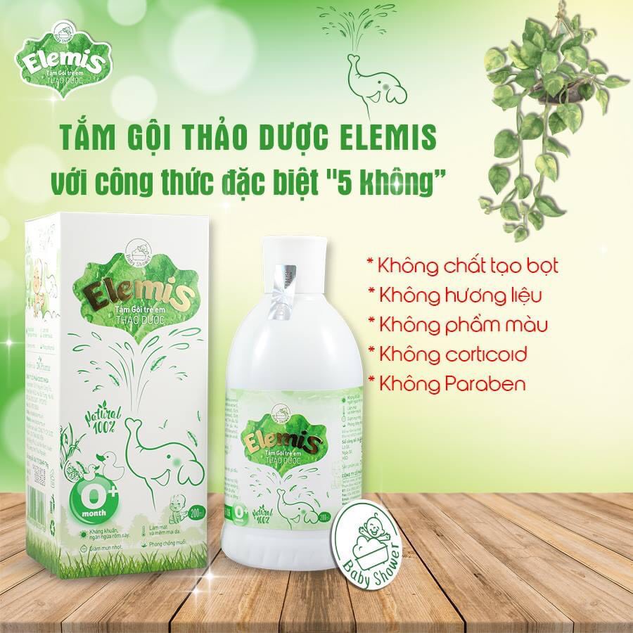 Nước tắm, gội thảo dược cho bé Elemis Chai 200ml, 500ml