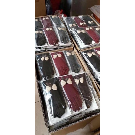 GĂNG TAY NỈ NƠ LÓT LÔNG cảm ứng. Mùa hè mùa đông gì cũng tiện cả