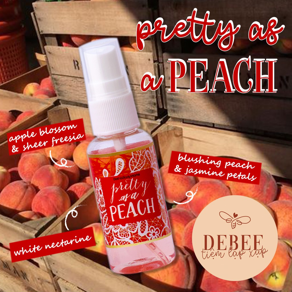 Xịt thơm toàn thân Pretty As Peach Fine Fragrance Mist - Bath & Body Works | Thế Giới Skin Care