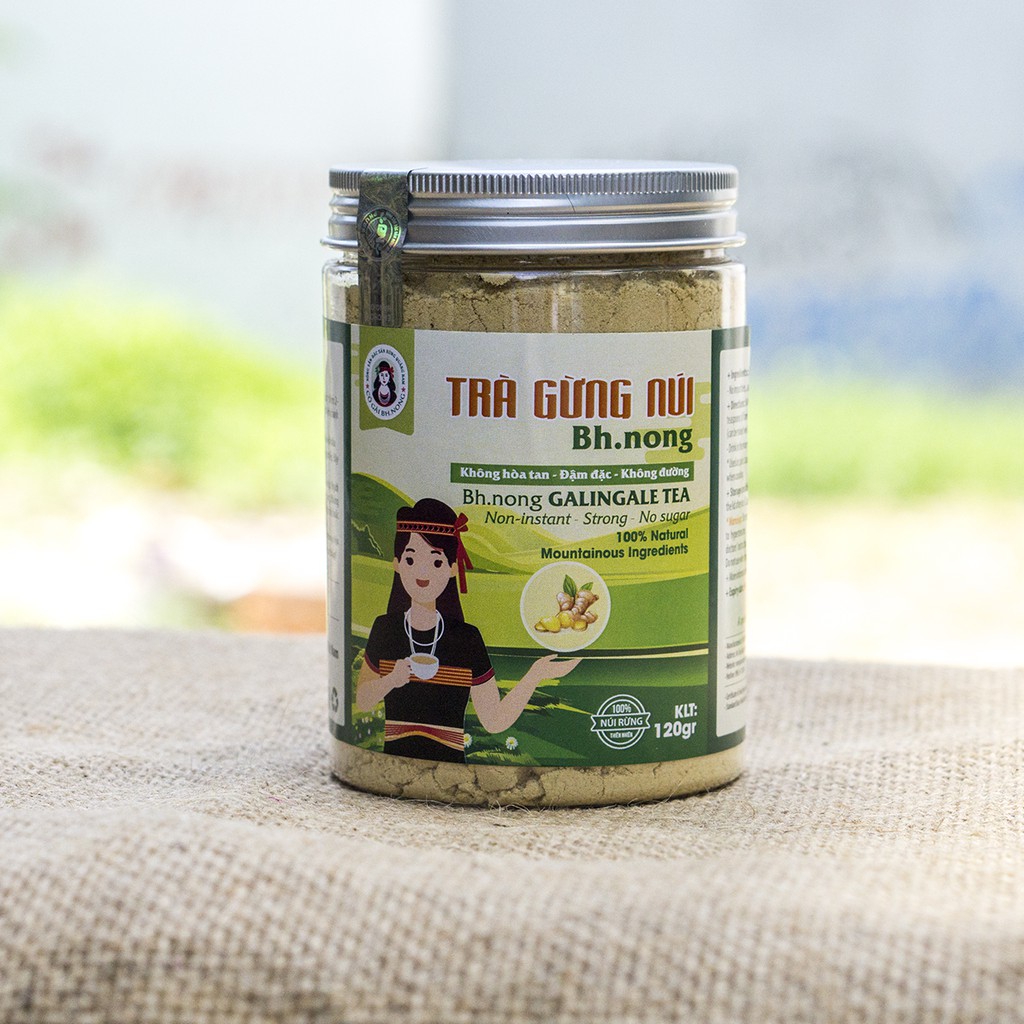 Healthfoodvn-Trà gừng núi BH.nông hòa tan không đường hộp 120g