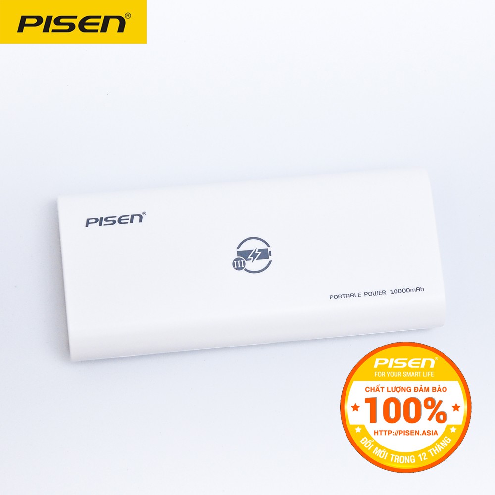 Sạc dự phòng Pisen Portable Power III 10000mAh TS-D182 (Bản nâng cấp)_hàng chính hãng