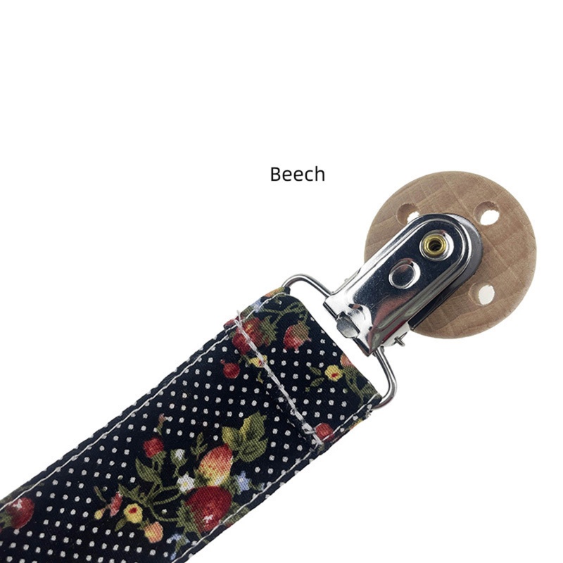 Giá Đỡ Núm Vú Giả Bằng Vải Cotton Mềm In Họa Tiết Dây Xích Kẹp DIY Cho Bé Sơ