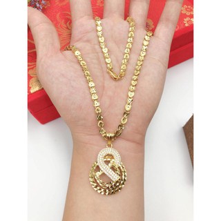 Dây chuyền vàng + mặt D220 - An Toàn cho da