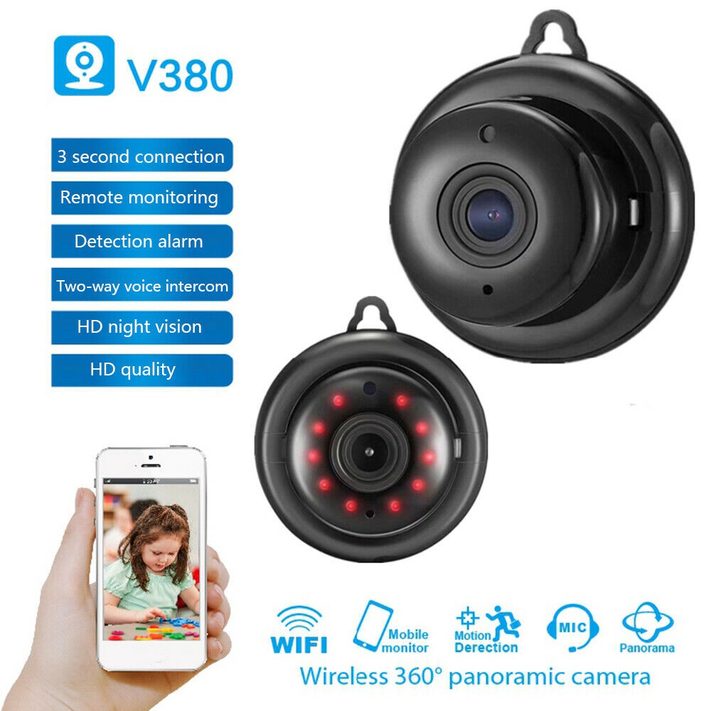 Camera wifi V380 treo tường, Camera không dây Hàng xịn dùng ngon hơn camera yoosee - Dùng app v380 pro [BH 12 tháng]