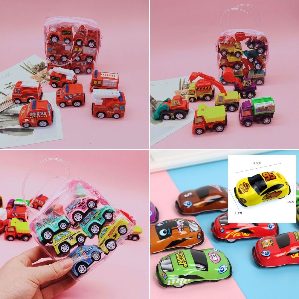 Set 6 đồ chơi mô hình xe hơi mini độc đáo dành cho bé
