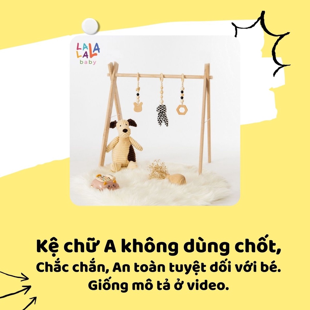 KỆ CHỮ A Bằng Gỗ Sồi Nga Cao Cấp cho bé, Chắc chắn, đồ chơi treo nôi Lalala baby. Lỗi 1 Đổi 1