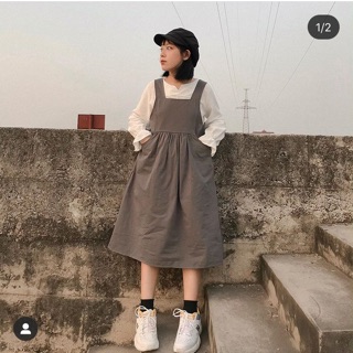 Yếm váy vintage Nhật Bản (Kèm áo)