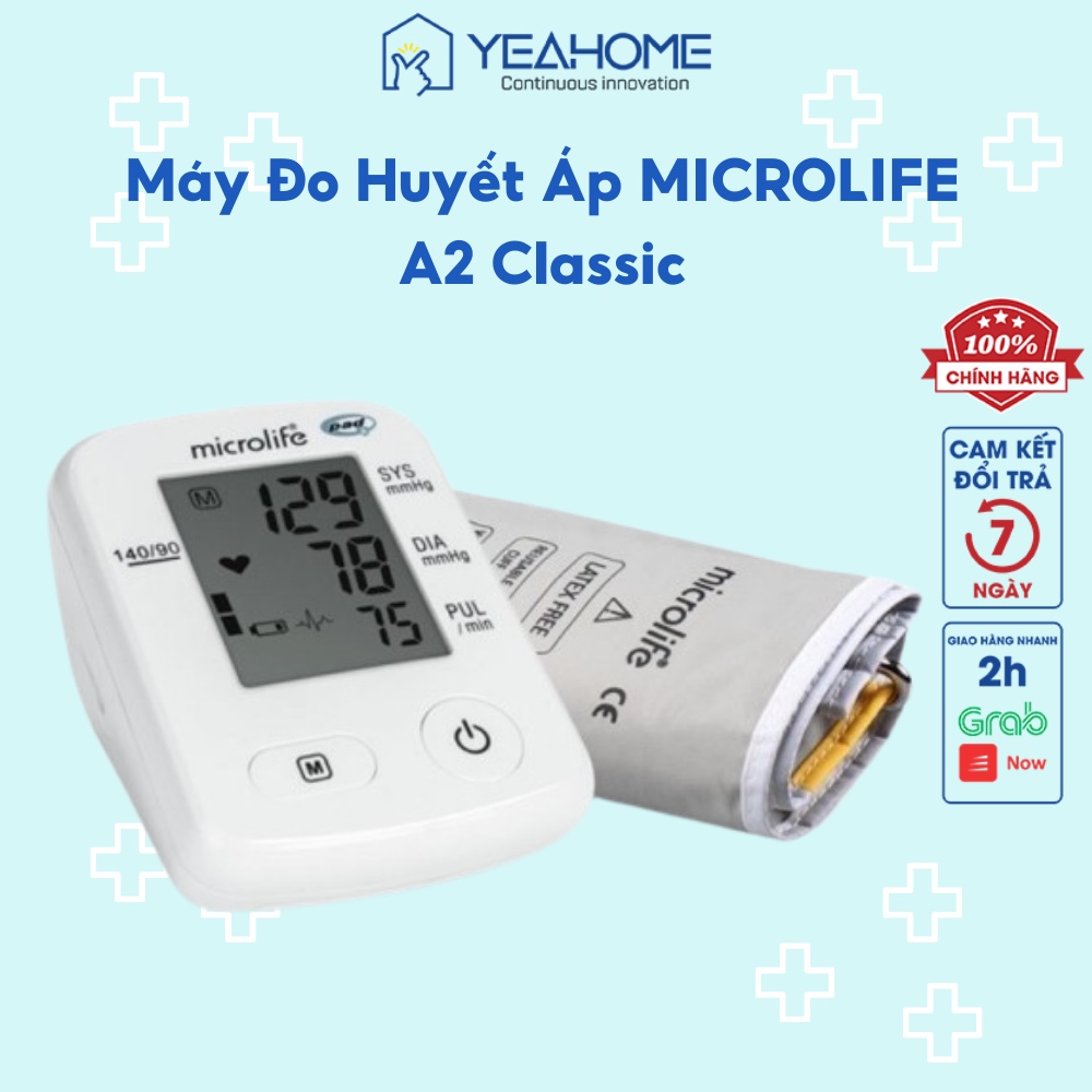 Máy Đo Huyết Áp Bắp Tay Chính Hãng Microlife BP A2 Classic Bảo Hành 5 Năm - YeahomeCare Saigon