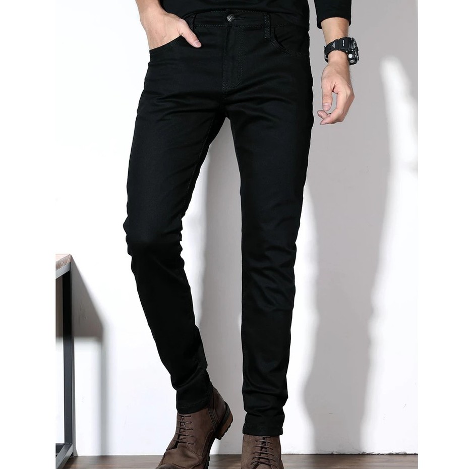 Quần Jean Nam - Quần Bò Nam Đen Trơn VERATINO Vải Cao Cấp Không Phai Hàng VNXK | BigBuy360 - bigbuy360.vn