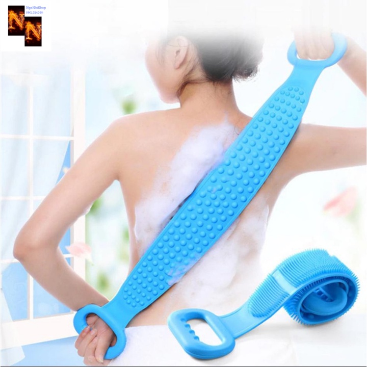 Dây Chà Lưng 2 mặt Bằng Silicone Giúp Thúc Đẩy Tuần Hoàn Máu Da Và Đẩy Nhanh Quá Trình Trao Đổi Chất