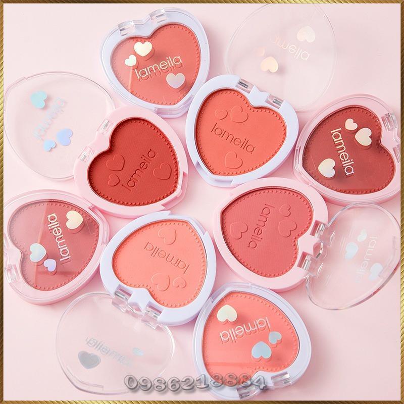 Phấn má đơn sắc Lameila Blusher hộp hình trái tim L5107