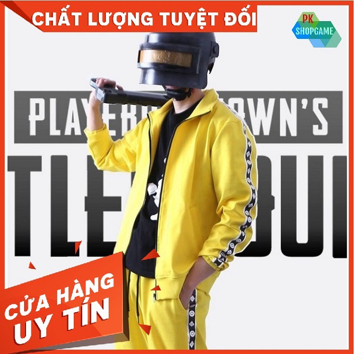 BỘ VÀNG PUBG COSPLAY, PUBG TRACK SUIT BANANA COSPLAY CHẤT NỈ MỀM MẠI ÍT THẤM NƯỚC - PK SHOP GAME