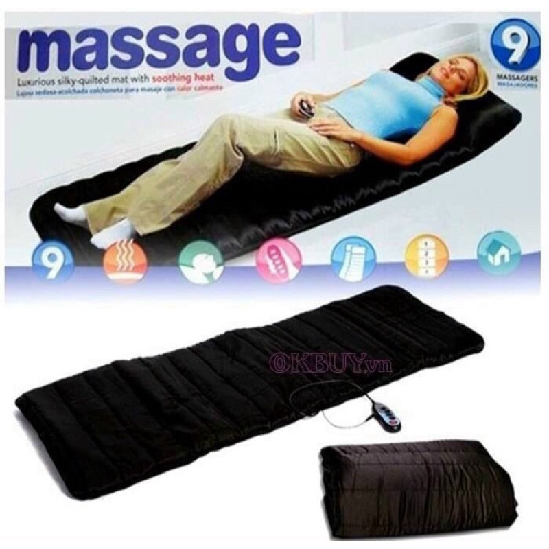 Nệm Massage Toàn Thân 2 Mats-In-1 Reversible QC-808 (Hộp Xanh)