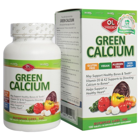 [GIÁ GỐC] Green Calcium viên bổ sung canxi hữu cơ Hộp 100 viên