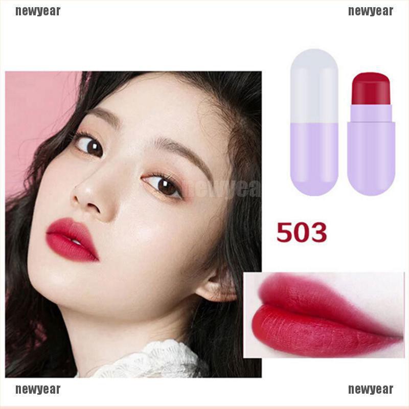 [Hàng mới về] Set 5 son môi thỏi mini hình viên thuốc con nhộng chống thấm nước chống dính cốc dưỡng ẩm hiệu quả | BigBuy360 - bigbuy360.vn