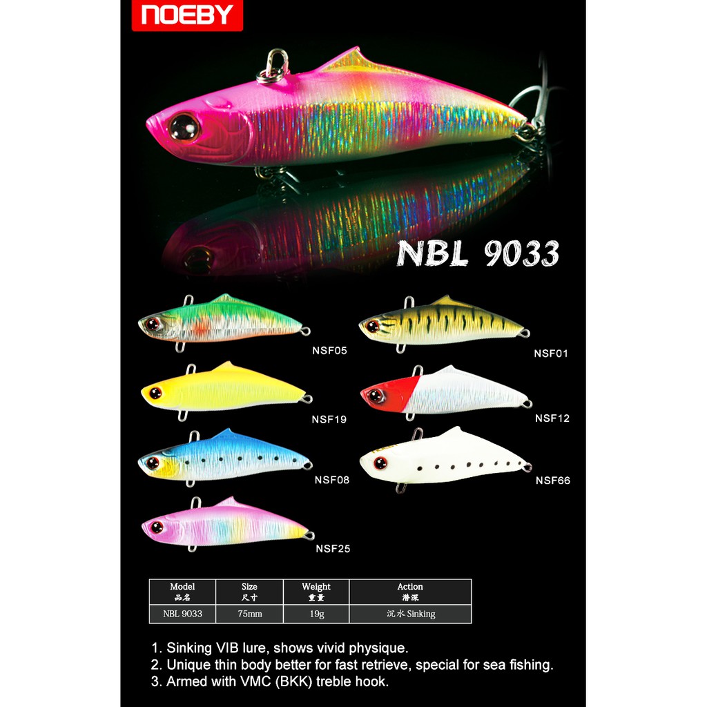 Mồi giả Noeby, mồi chìm câu Lure VIB (19g) - NBL9033