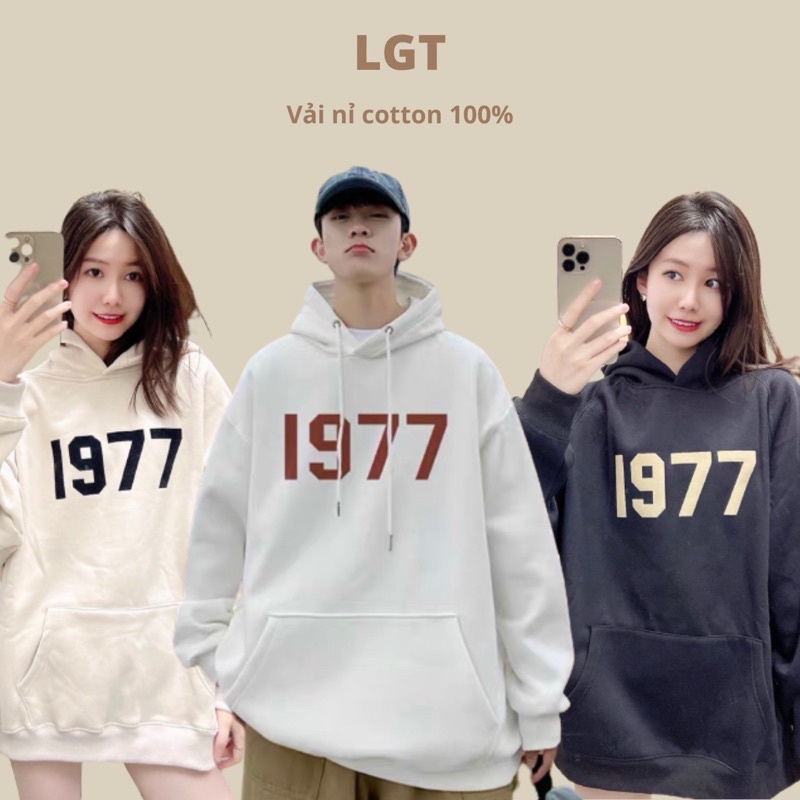 Áo khoác Hoodie cotton [CÓ ẢNH THẬT] áo khoác hoodie form rộng chất vải nỉ cotton siêu đẹp 1977