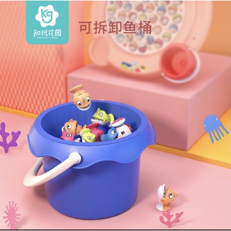 [Hàng sẵn] Đồ chơi câu cá 4 khay đựng cá vui nhộn - Đồ chơi câu cá xô đựng