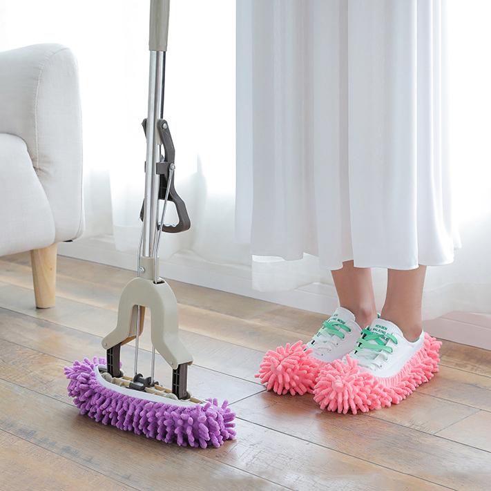 Miếng lau gắn giày/cây lau nhà tiện lợi sáng tạo