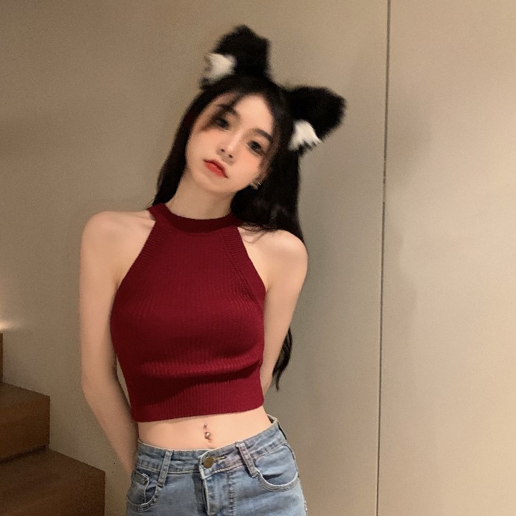 Áo sát nách dệt kim ZHELIHANGFEI ôm dáng gợi cảm cho nữ