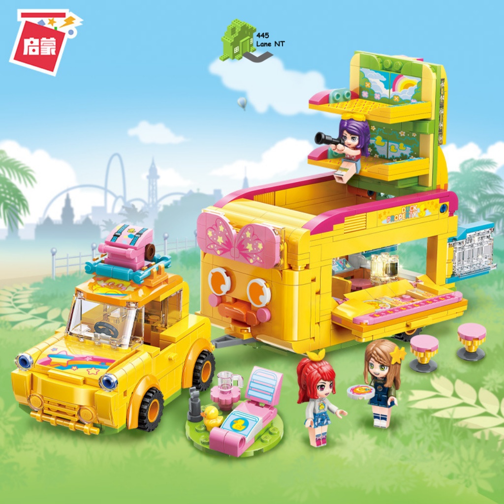 Đồ Chơi Lắp Ráp Cho Bé Gái Qman 31014 Xe Ô Tô Du Lịch Của Cherry 656 Chi Tiết 3 Minifigures Cho Trẻ Từ 6 Tuổi