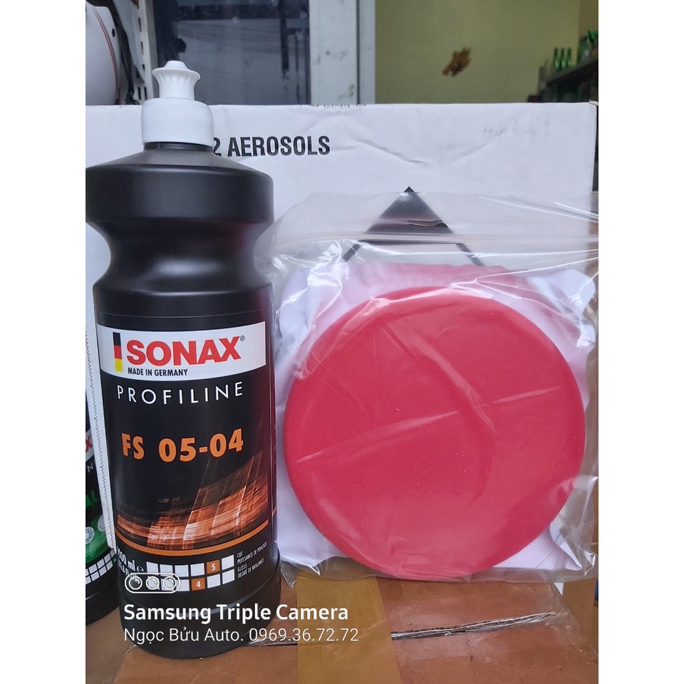 Sonax Red Hard Polishing Pad 493100 - Phớt đánh bóng bước 1 màu đỏ 160mm