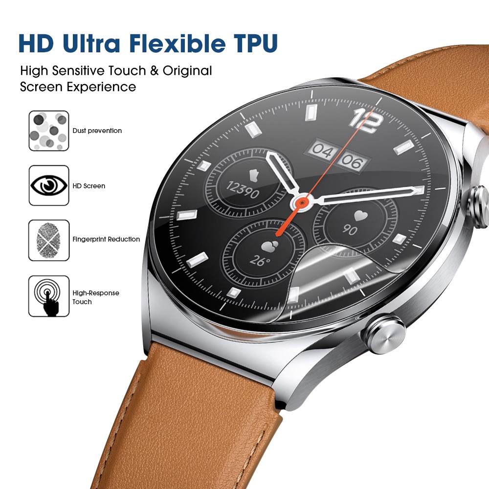 1 Miếng Dán TPU HD Trong Suốt Chống Trầy Chống Nước Bảo Vệ Màn Hình Cho Đồng Hồ Thông Minh Xiaomi Watch S1 /