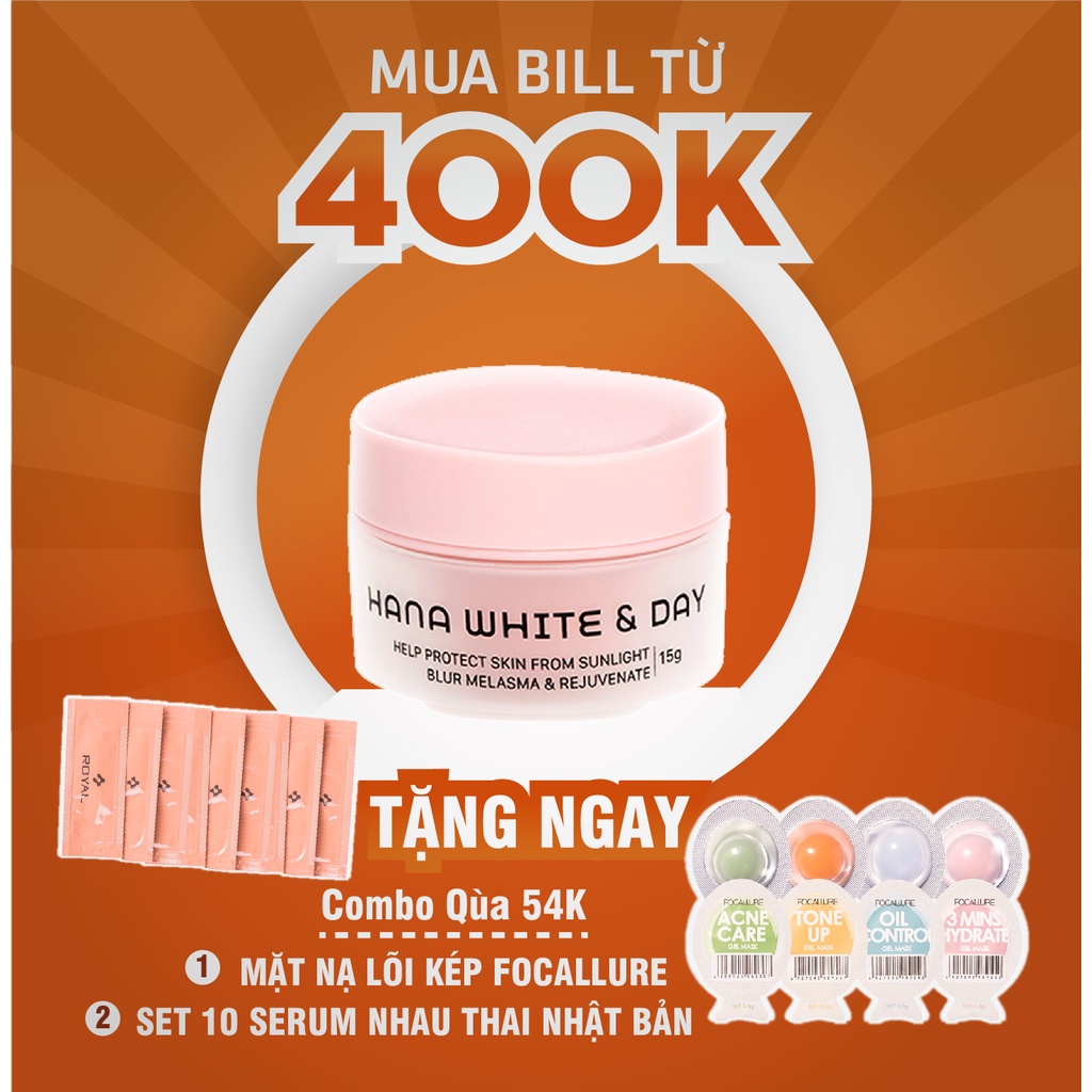 Kem Dưỡng Trắng Da Chống Nắng Ban Ngày Hana White Day Minisize Chính Hãng 15Gram - HanayukiAsia