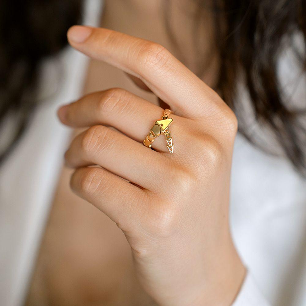 Nhẫn Hình Rắn Thời Trang Dành Cho Nữ|Nhẫn Nhiều Màu Sắc Có Thể Điều Chỉnh Kích Cỡ Phong Cách Hip Hop