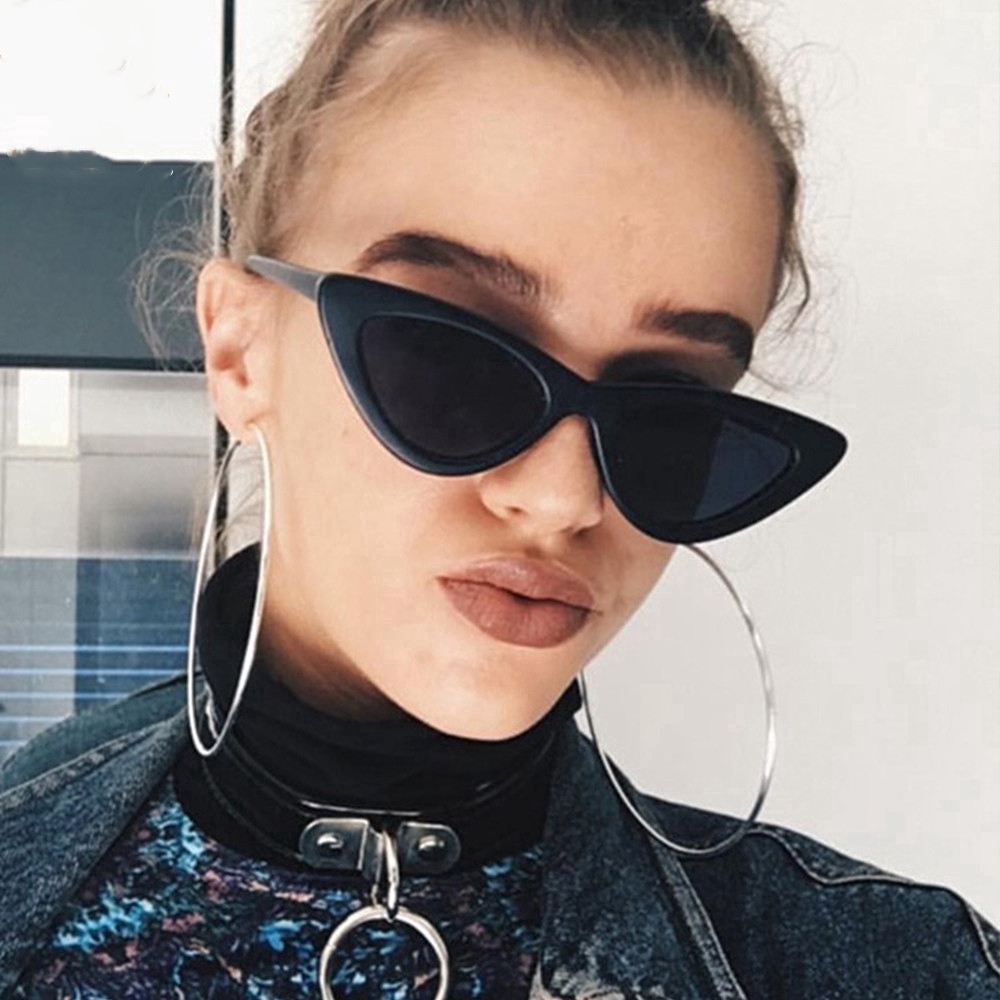 Kính mát mắt mèo phong cách cổ điển xinh xắn dành cho nữ kính chữ v nhiều màu