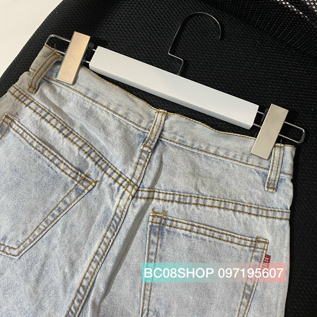 Quần short jean ngố trơn đơn giản BC307