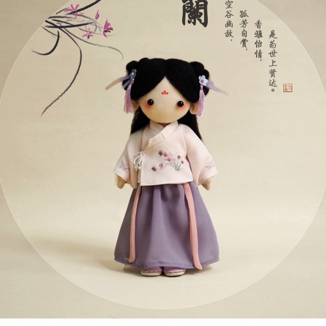 Đồ trang trí thêu tay NHỒI BÔNG / diy thêu BÚP BÊ CỔ TRANG / DOLL HANDMADE GÓI VẬT LIỆU TỰ LÀM/ MIE HANDMADE SHOP