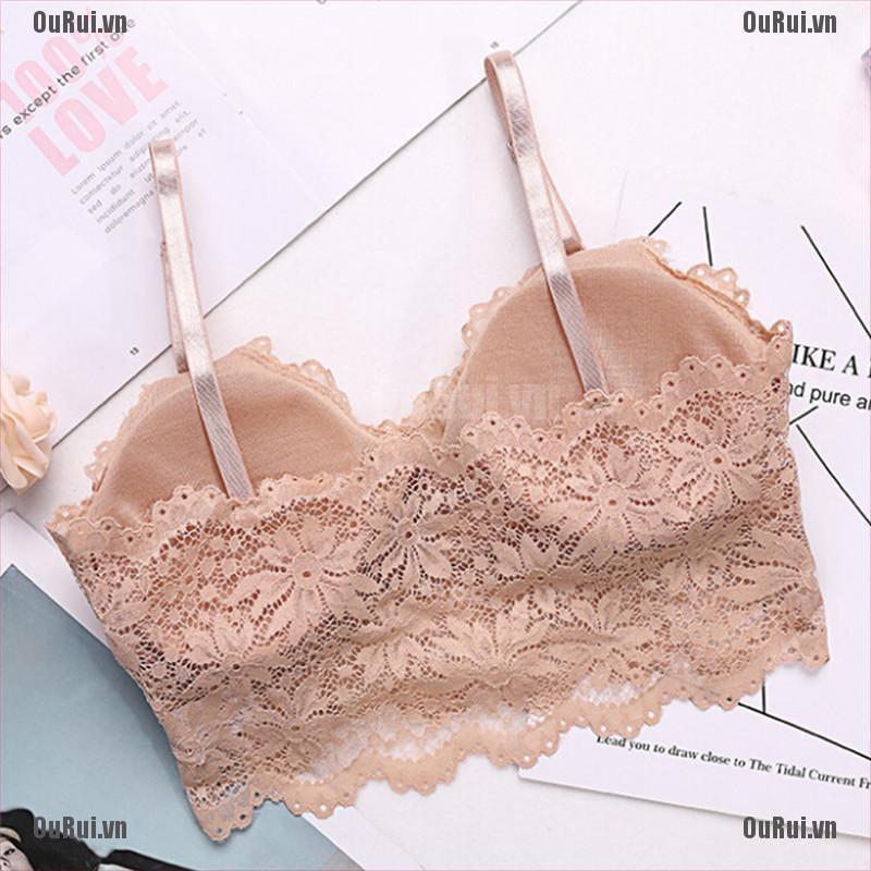 Áo ngực ren hoa màu tùy chọn có mút nâng quyến rũ