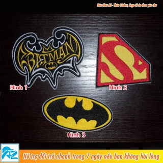Patch ủi thêu logo siêu anh hùng - Sticker Logo ủi quần áo balo S105