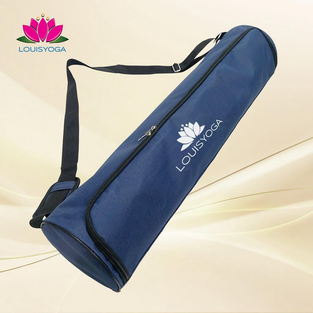 Túi đựng thảm tập Yoga TPE 8mm khóa mở hai đầu có bản đeo Louisyoga