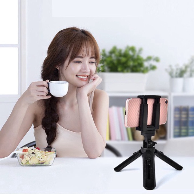 Tripod Kiêm Chân Đế Chụp Ảnh Xoay 360° Đỡ Điện Thoại, Máy Ảnh, Có Thể Kéo Dài Phần Chân Tripod Gd368