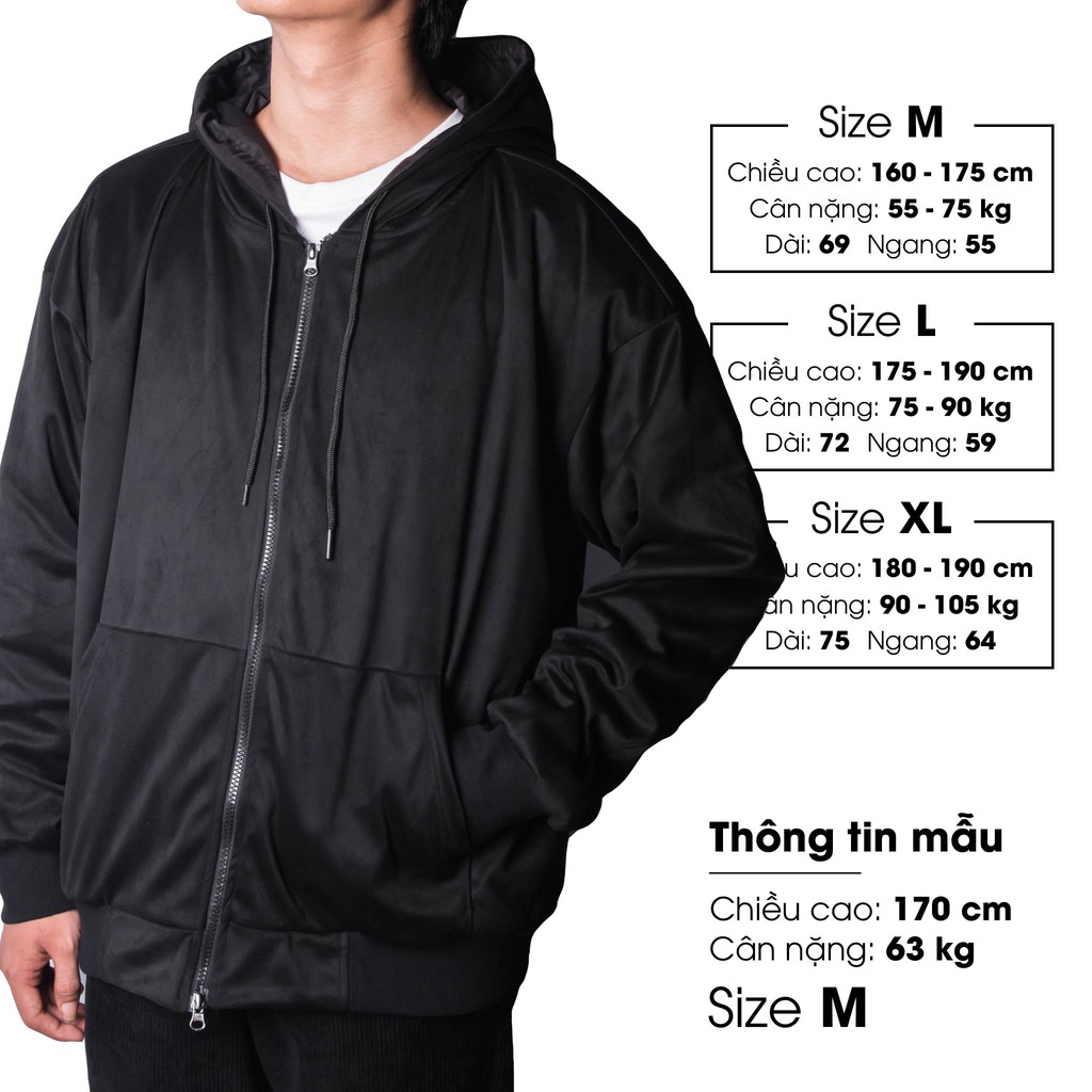 Áo Khoác FF OVERSIZE SUEDE ZIP HOODIE | BigBuy360 - bigbuy360.vn
