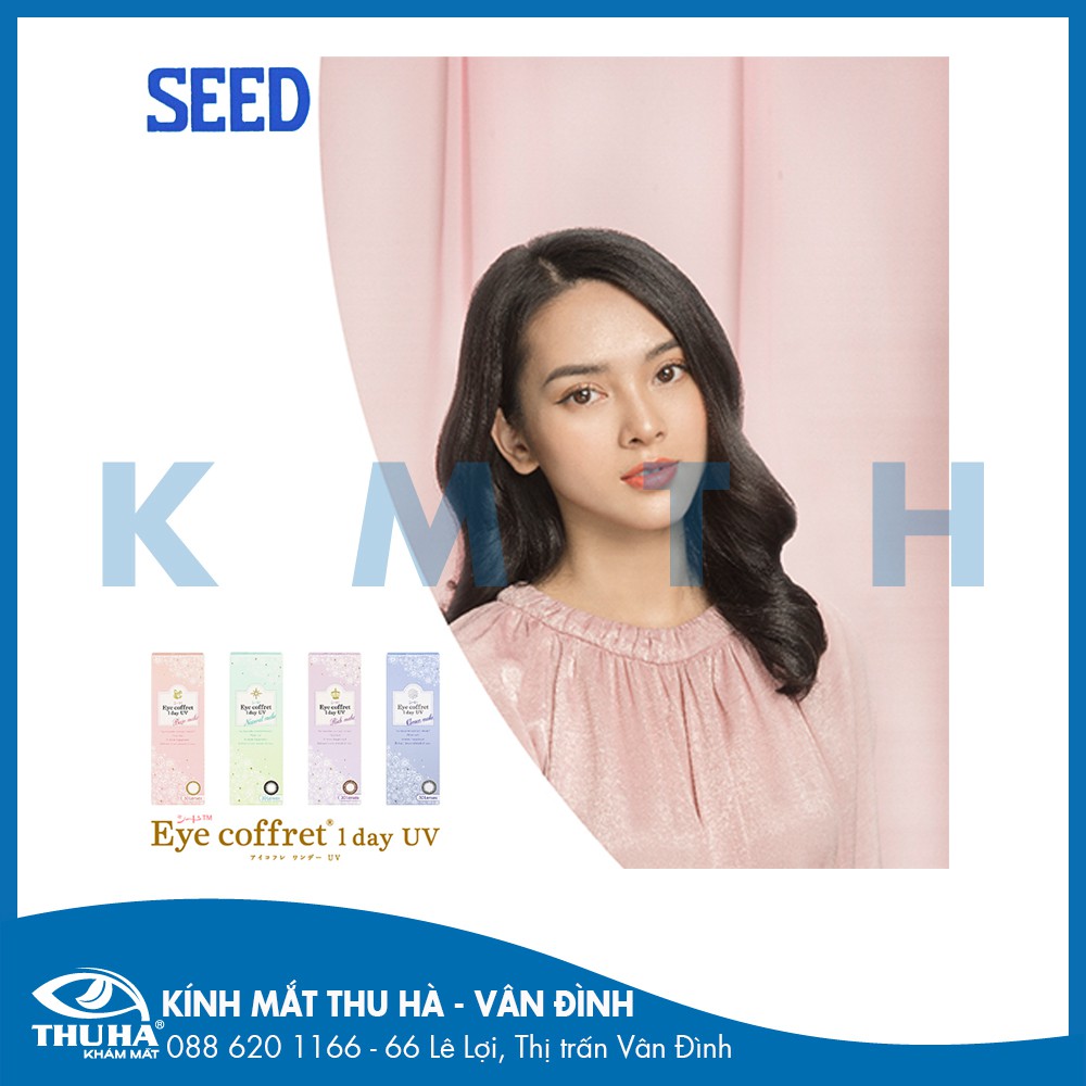 Kính Áp Tròng 1 Ngày có màu SEED có độ cận (Lens Eye Coffret 1 Day UV) (01 Mắt) (CHÍNH HÃNG)