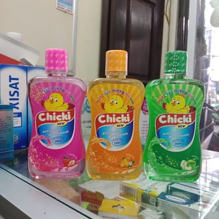 Nước súc miệng trẻ em Chicki new 250ml làm sạch, ngăn ngừa sâu răng cho bé