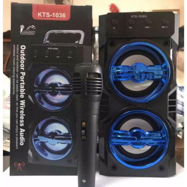 [HÀNG LOẠI 1]💥LOA KARAOKE BLUETOOTH KTS-1036 - TẶNG KÈM MICRO DÂY (CÓ ECHO).