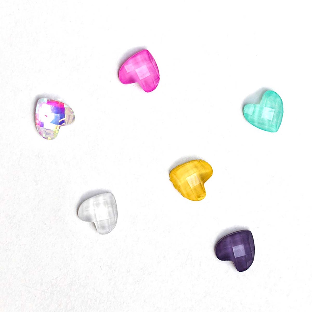 (Hàng Mới Về) Kim Cương Giả Trái Tim 3D Trang Trí Móng Tay Nghệ Thuật Cho Nữ