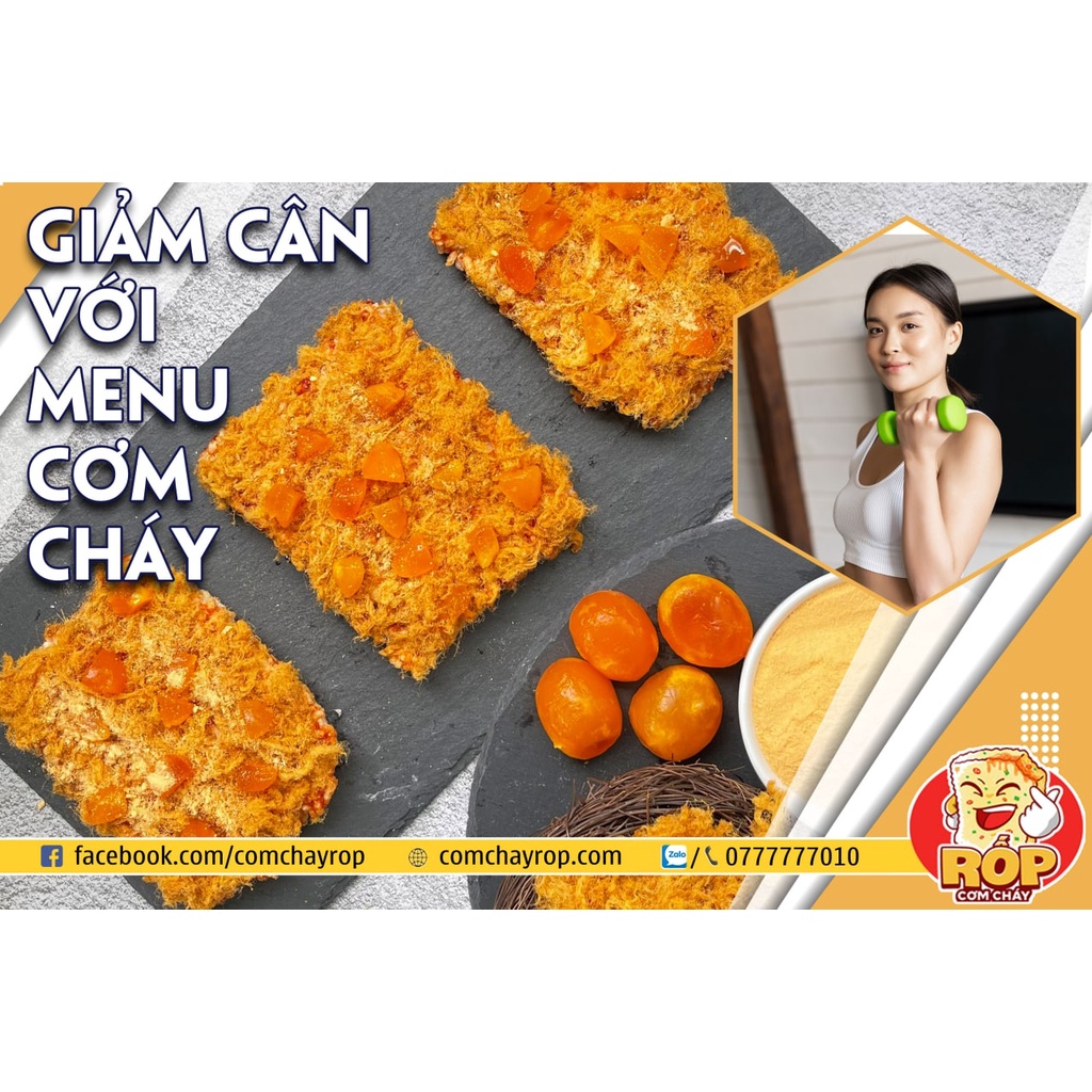 Cơm Cháy Rốp phô mai trứng muối loại 2 zip 250 gram