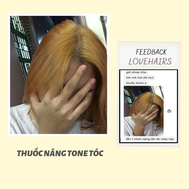 Thuốc nâng tông tóc giúp nhuộm màu chuẩn [Lovehairs] Thuốc nhuộm nâng màu tóc chất thuốc mịn, dễ sử dụng