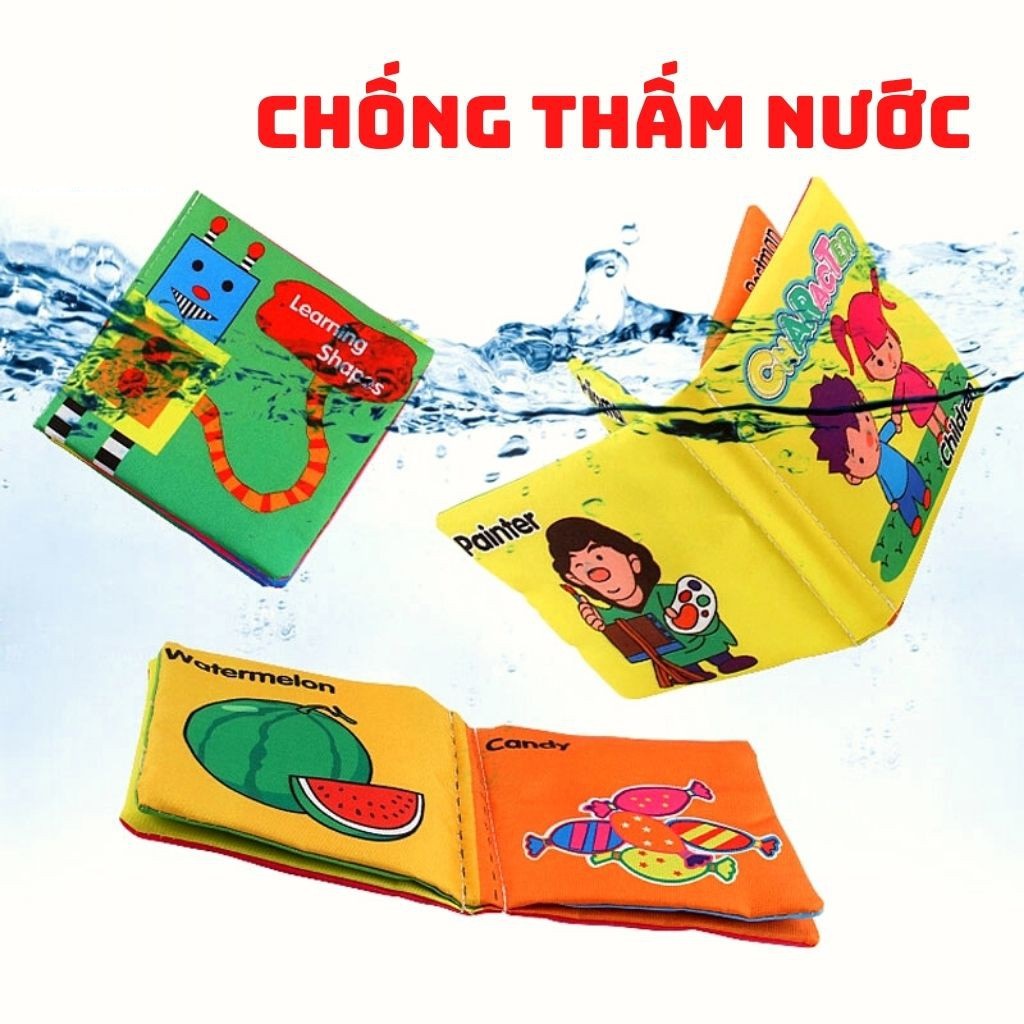 Đồ Chơi Sách Vải Song Ngữ Việt  Anh Nhiều Chủ Đề Cho Bé Sơ Sinh Đến 2 Tuổi