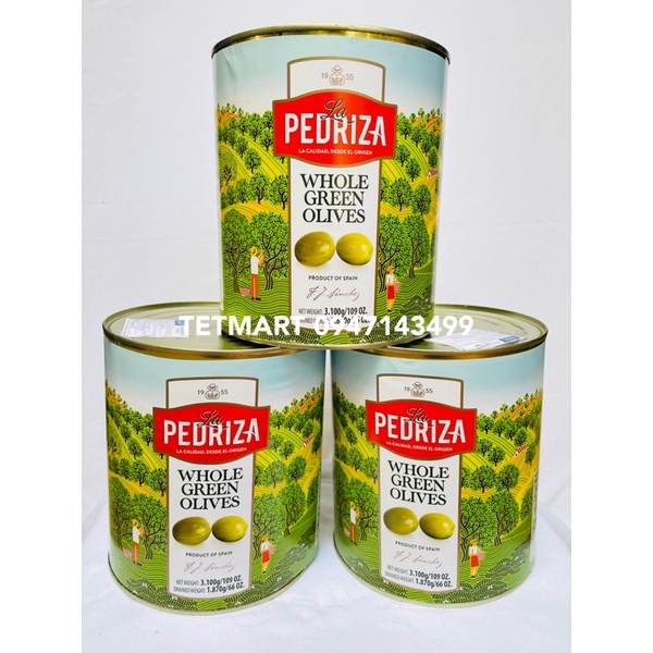 4 loại Quả oliu La Pedriza Tây Ban Nha hộp 3kg