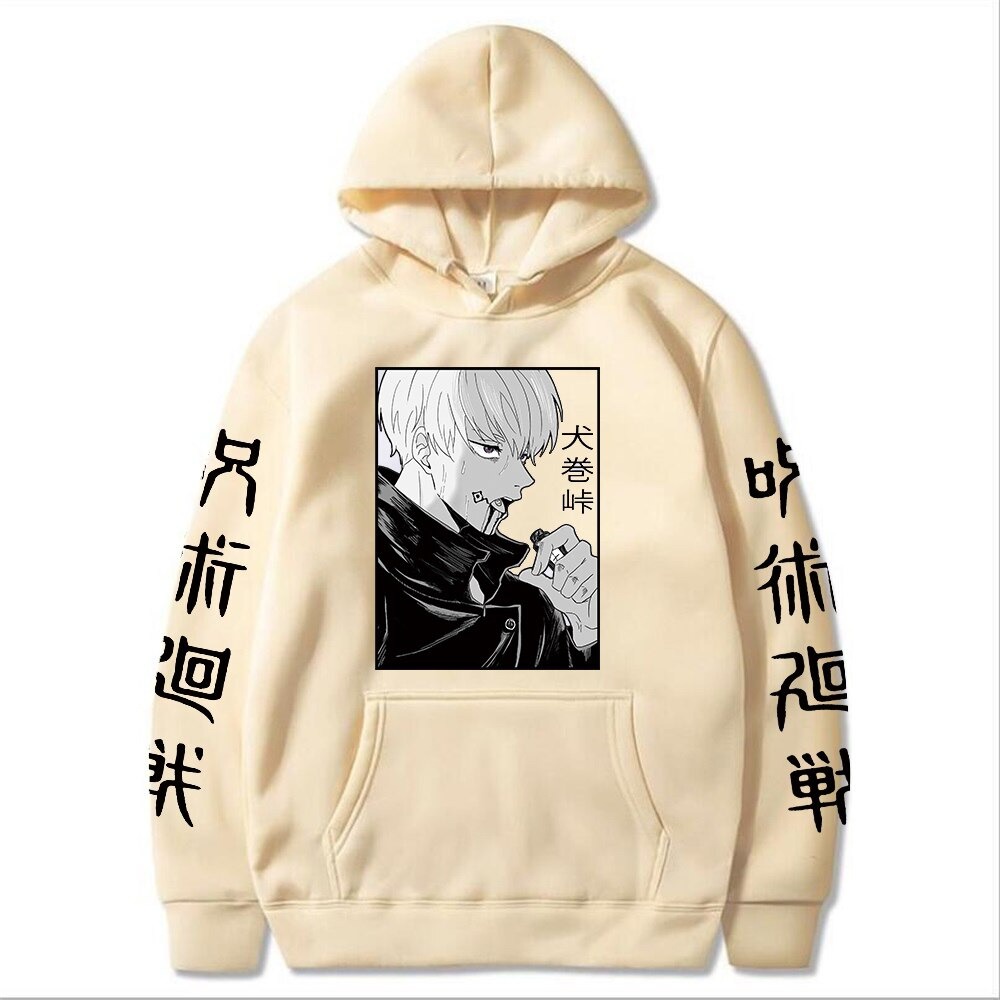 Anime Cửu Âm Chân Kinh Kaisen Áo Hoodie Inumaki Toge Cosplay Áo Thun Cổ Áo Nỉ Nam Nữ